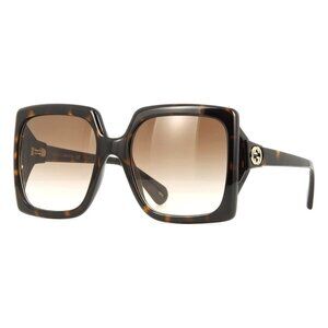 New GUCCI Havana Square GG0876S 002 Sunglasses Women